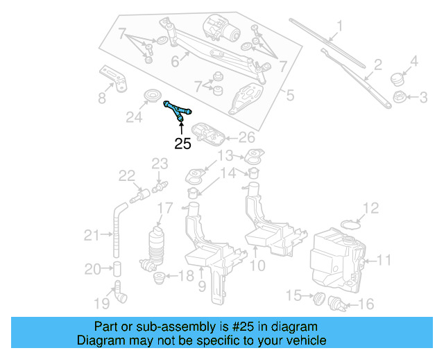 Washer Hose Elbow 3B0-955-665-C - View 160