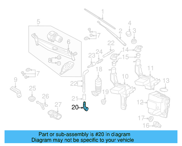 Washer Hose Elbow 3B0-955-665-C - View 130