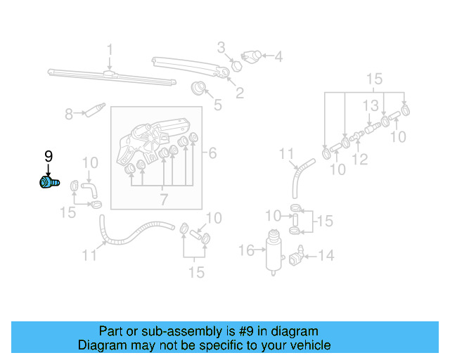 Washer Hose Elbow 3B0-955-665-C - View 32