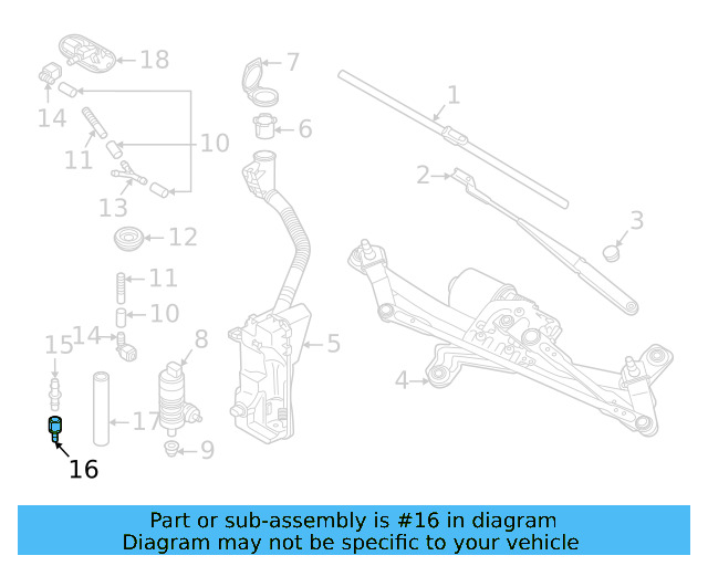 Windshield Washer Hose Connector 1J0-955-875-P - View 117
