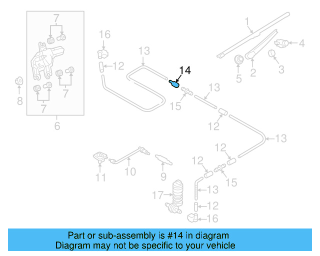 Windshield Washer Hose Connector 1J0-955-875-P - View 36