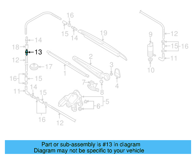 Washer Hose Elbow 3B0-955-665-C - View 81