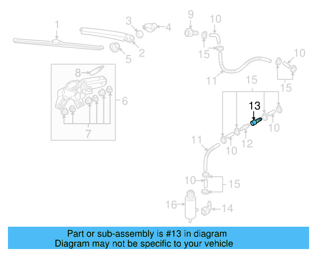 Washer Hose Elbow 3B0-955-665-C - View 161