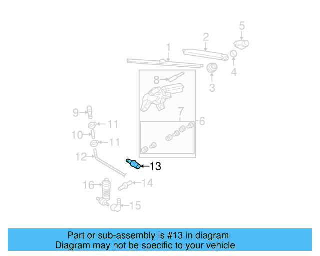 Windshield Washer Hose Connector 1J0-955-875-P - View 88