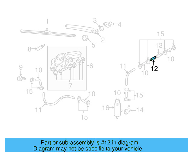 Washer Hose Elbow 3B0-955-665-C - View 154