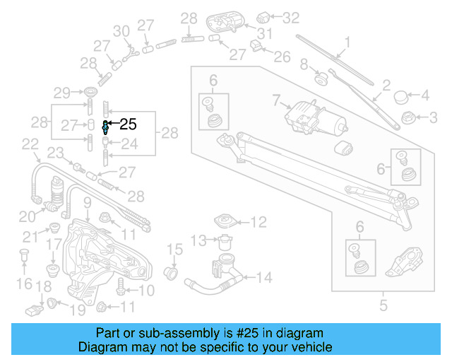 Washer Hose Elbow 3B0-955-665-C - View 59