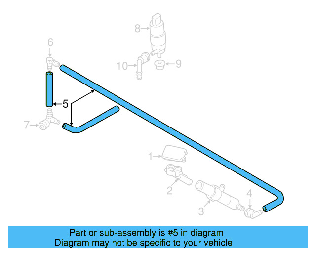 Washer Hose 1J0-955-964-F - View 42