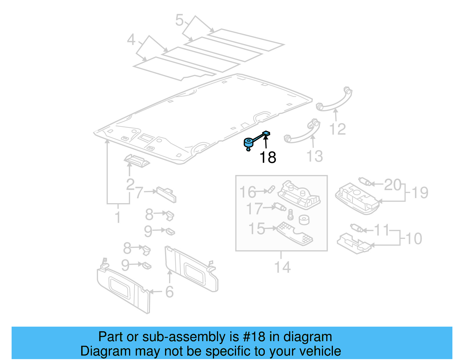 Sunroof Switch 1J0-959-613-G-8YS