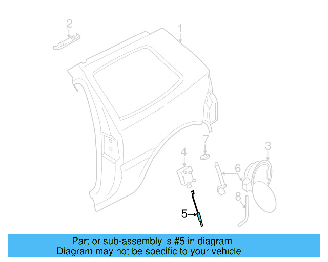 Release Rod 1J0-959-789 - View 5