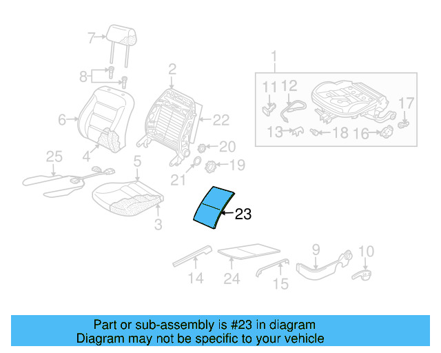 Seat Back Heater 1J0-963-557-C - View 2