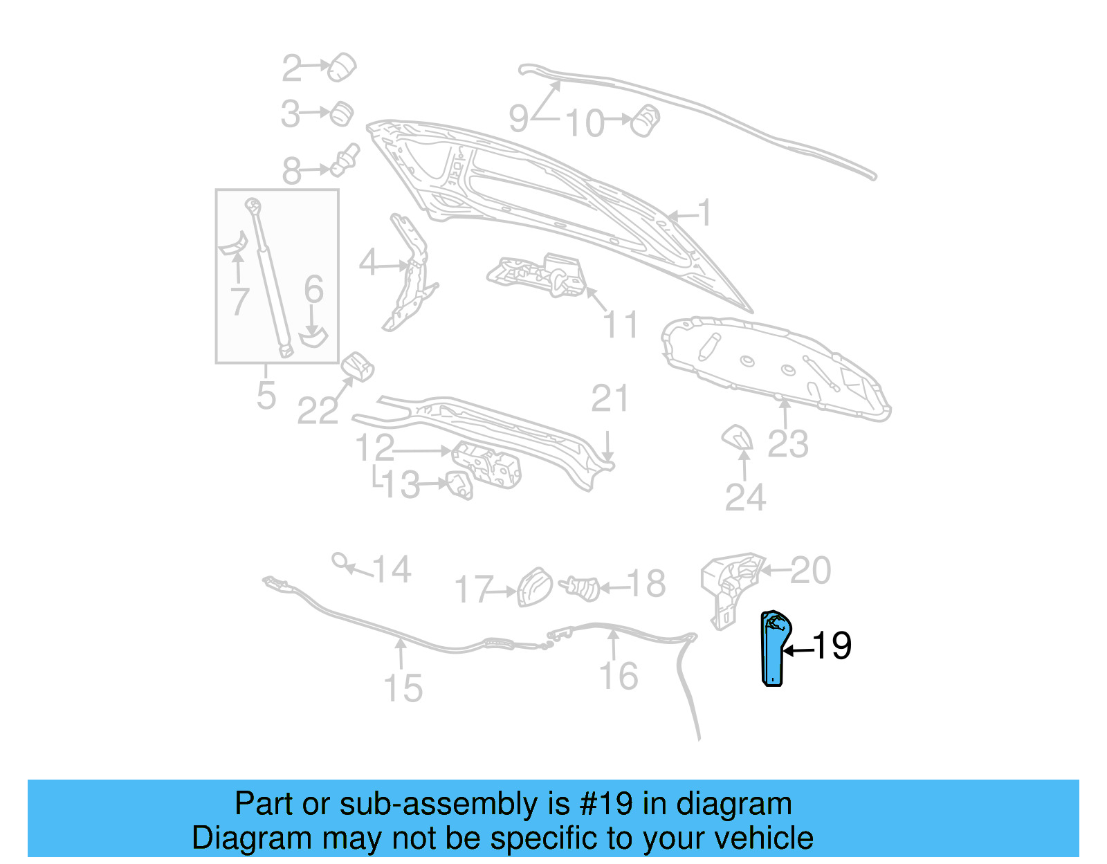 Hood Release Handle 1J1-823-533-C-3U6 - View 4