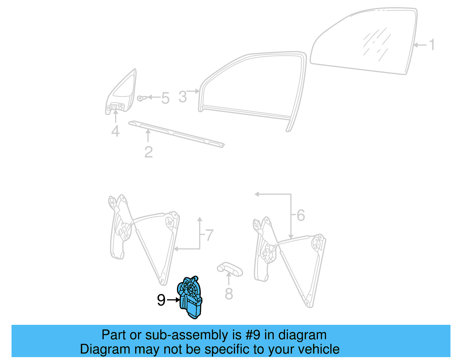 Window Motor 1J1-959-801-C-061 - View 3