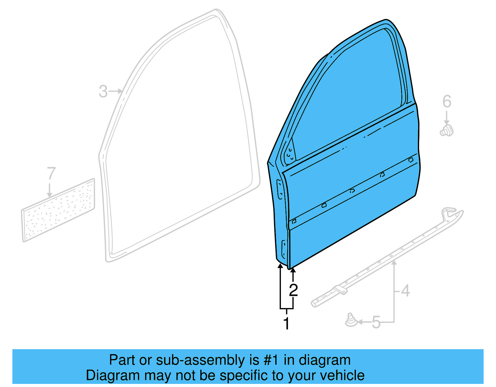 Door Shell 1J4-831-055-H - View 10