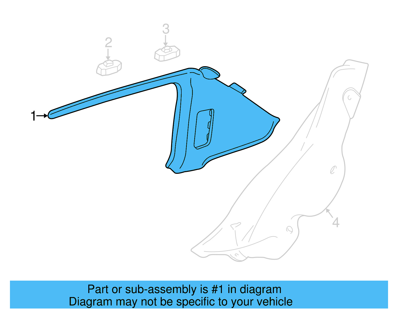 Upper Quarter Trim 1J4-867-288-D-6K8 - View 4