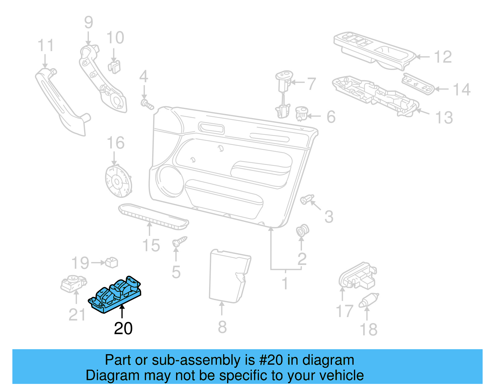 Window Switch 1J4-959-857-D - View 6