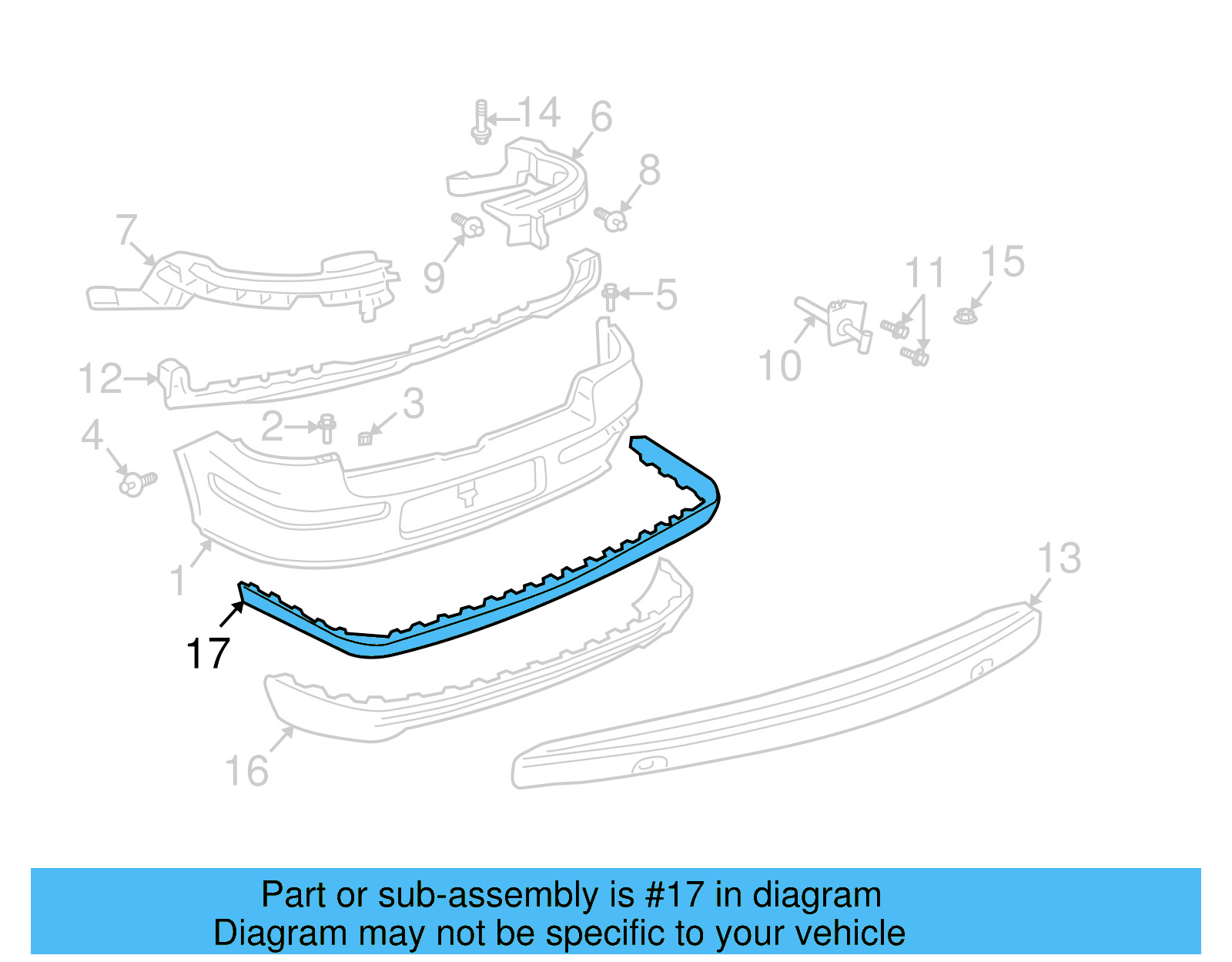 Bumper Trim 1J5-807-443-A-2ZZ