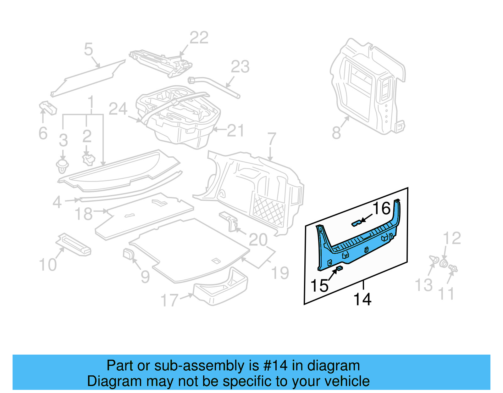 Rear Body Trim 1J5-863-459-N-B41 - View 12