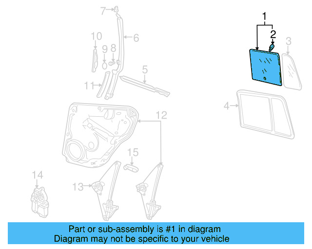 Movable Glass 1J6-845-026-K - View 2