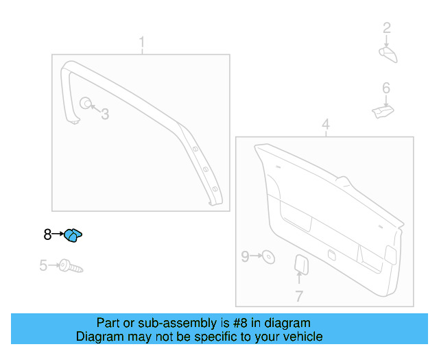 Lower Trim Buffer 1J6-867-815-A-9B9