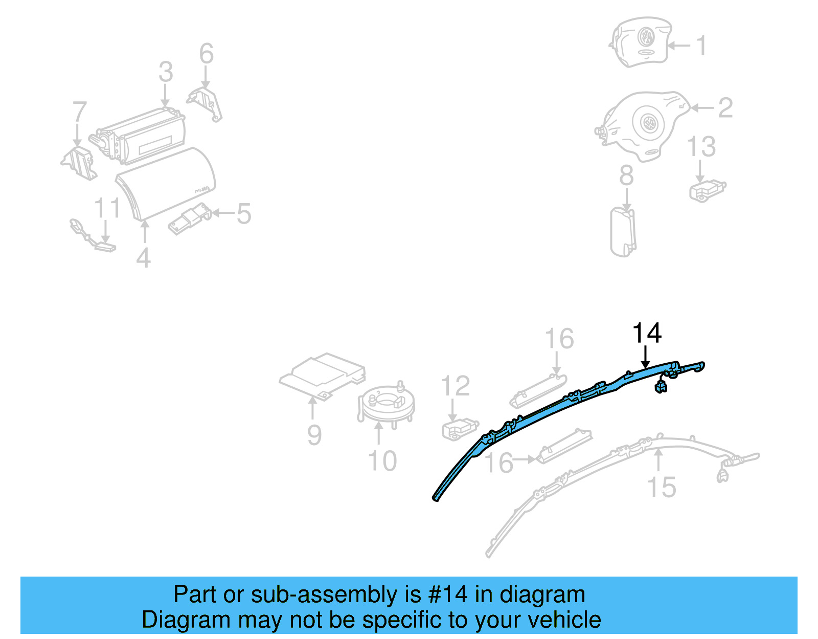 Head Air Bag 1J6-880-742-F - View 5