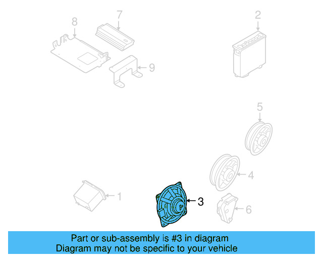 Front Dr Speaker 1K0-035-415 - View 5
