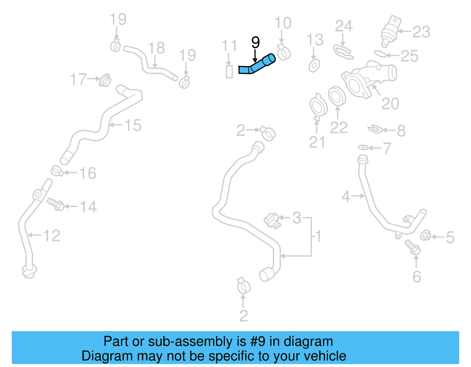 Hose 1K0-121-058-AC - View 7