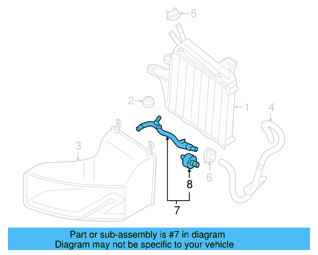 Water Pipe 1K0-121-064-M - View 2