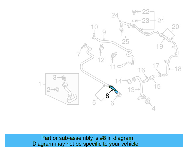 Water Hose Assembly Connector 1K0-121-087-B - View 9