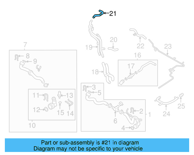 Reservoir Hose 1K0-121-109-AK - View 51