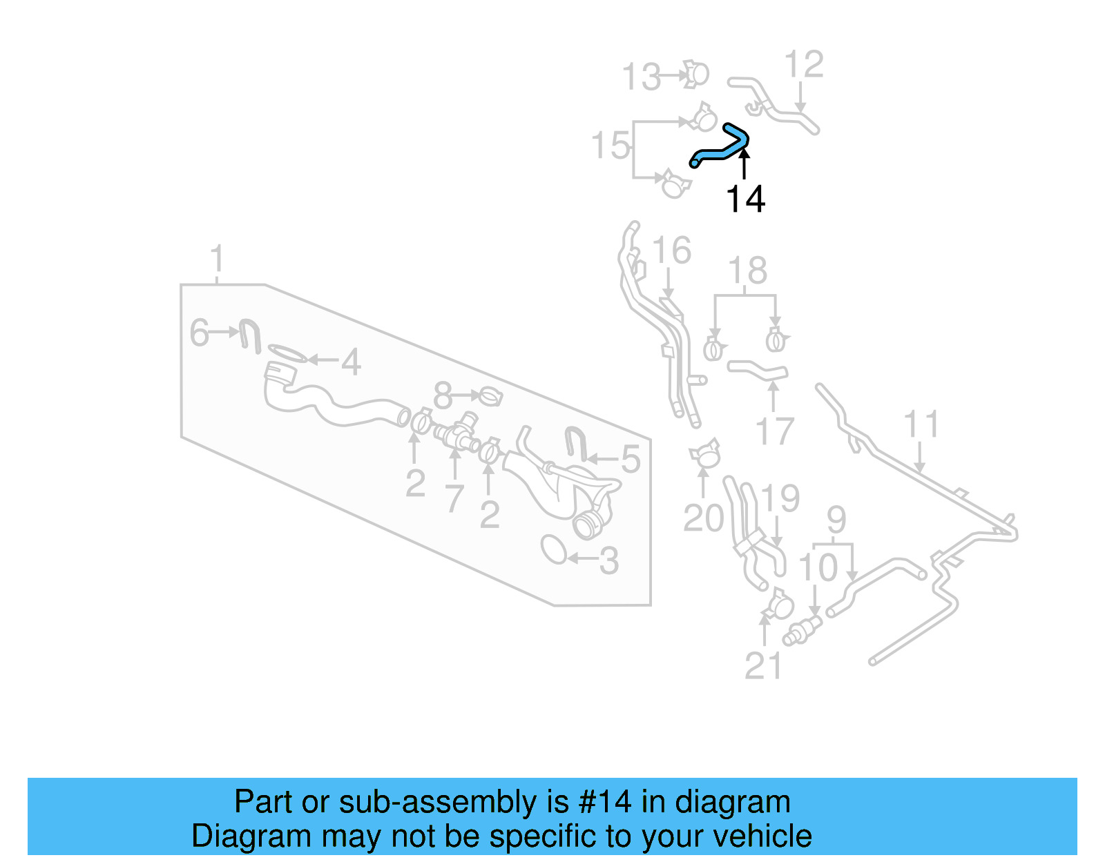 Reservoir Hose 1K0-121-109-AK - View 22