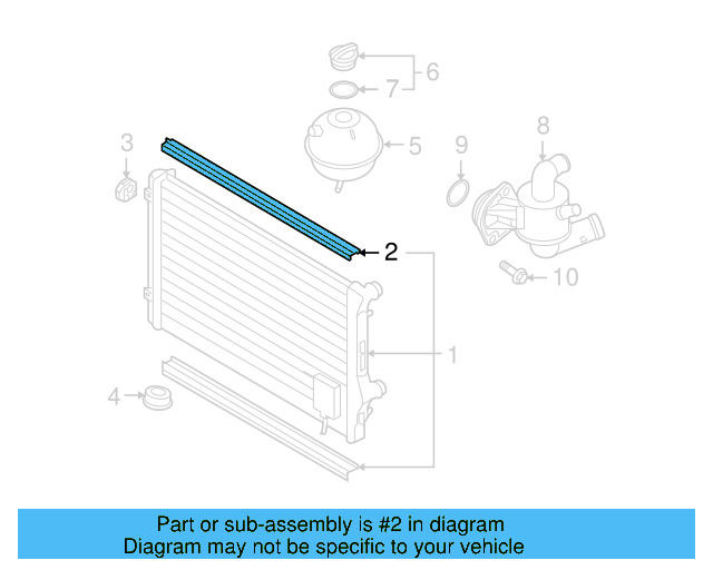 Radiator Upper Seal 1K0-121-345-C - View 30