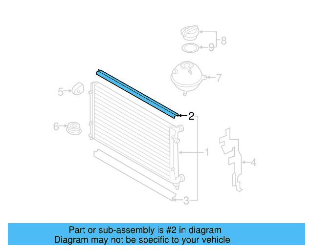 Radiator Upper Seal 1K0-121-345-C
