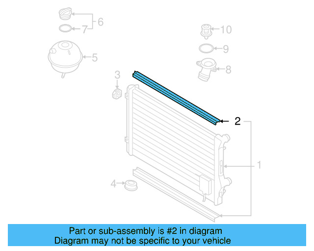 Radiator Upper Seal 1K0-121-345-C - View 32
