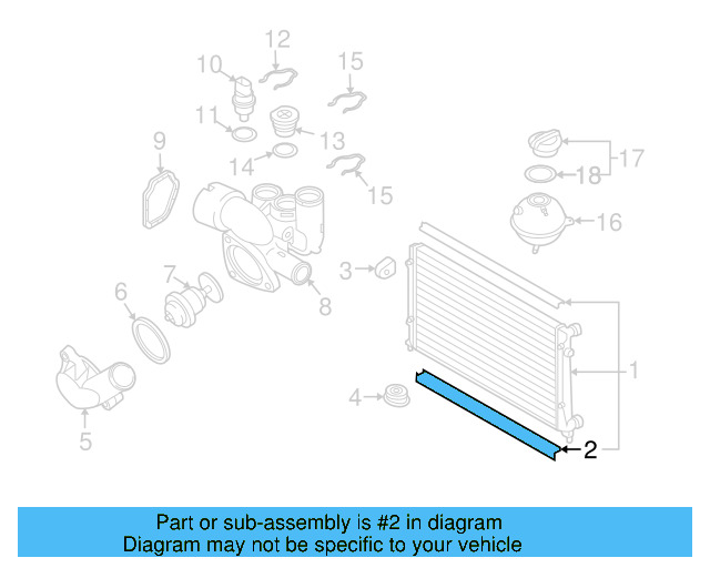 Radiator Upper Seal 1K0-121-345-C - View 34