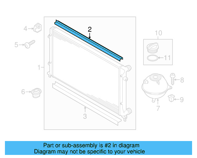 Radiator Upper Seal 1K0-121-345-C - View 10