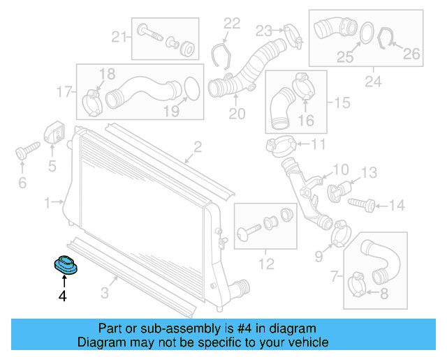 Upper Mount 1K0-121-367-P - View 74