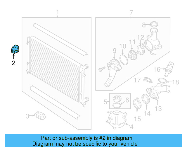 Upper Mount 1K0-121-367-M - View 18