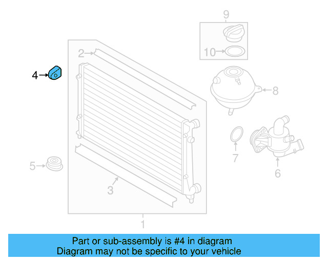 Upper Mount 1K0-121-367-P - View 95