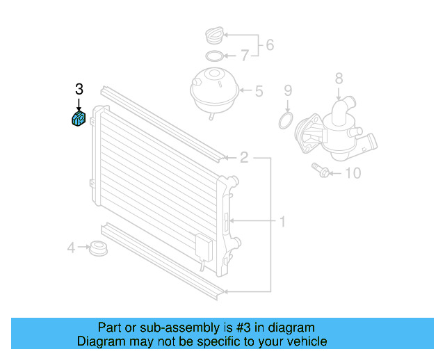 Upper Mount 1K0-121-367-P - View 88