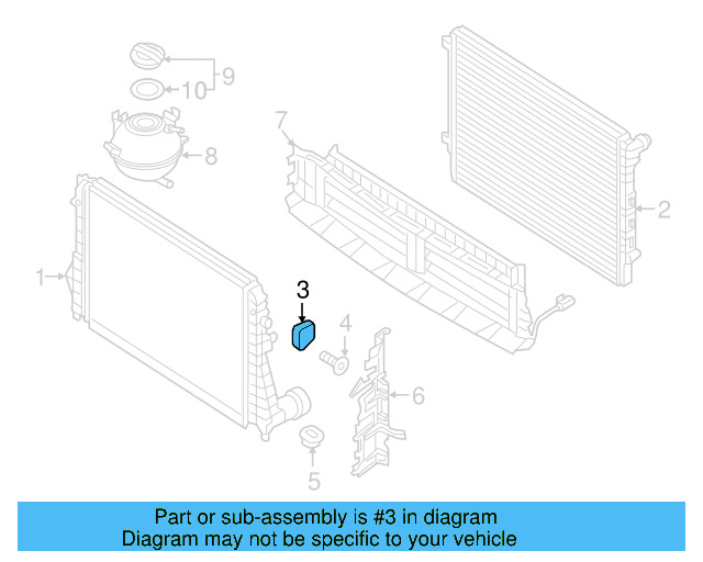 Upper Mount 1K0-121-367-P - View 87