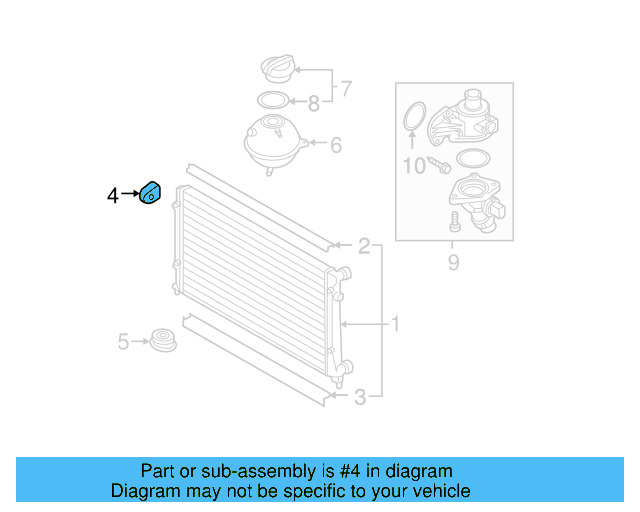 Upper Mount 1K0-121-367-P - View 84