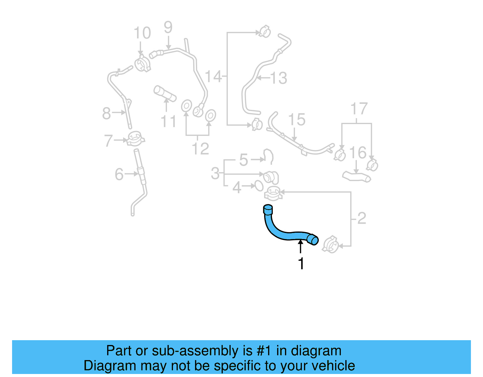 Lower Hose 1K0-122-051-GL - View 5