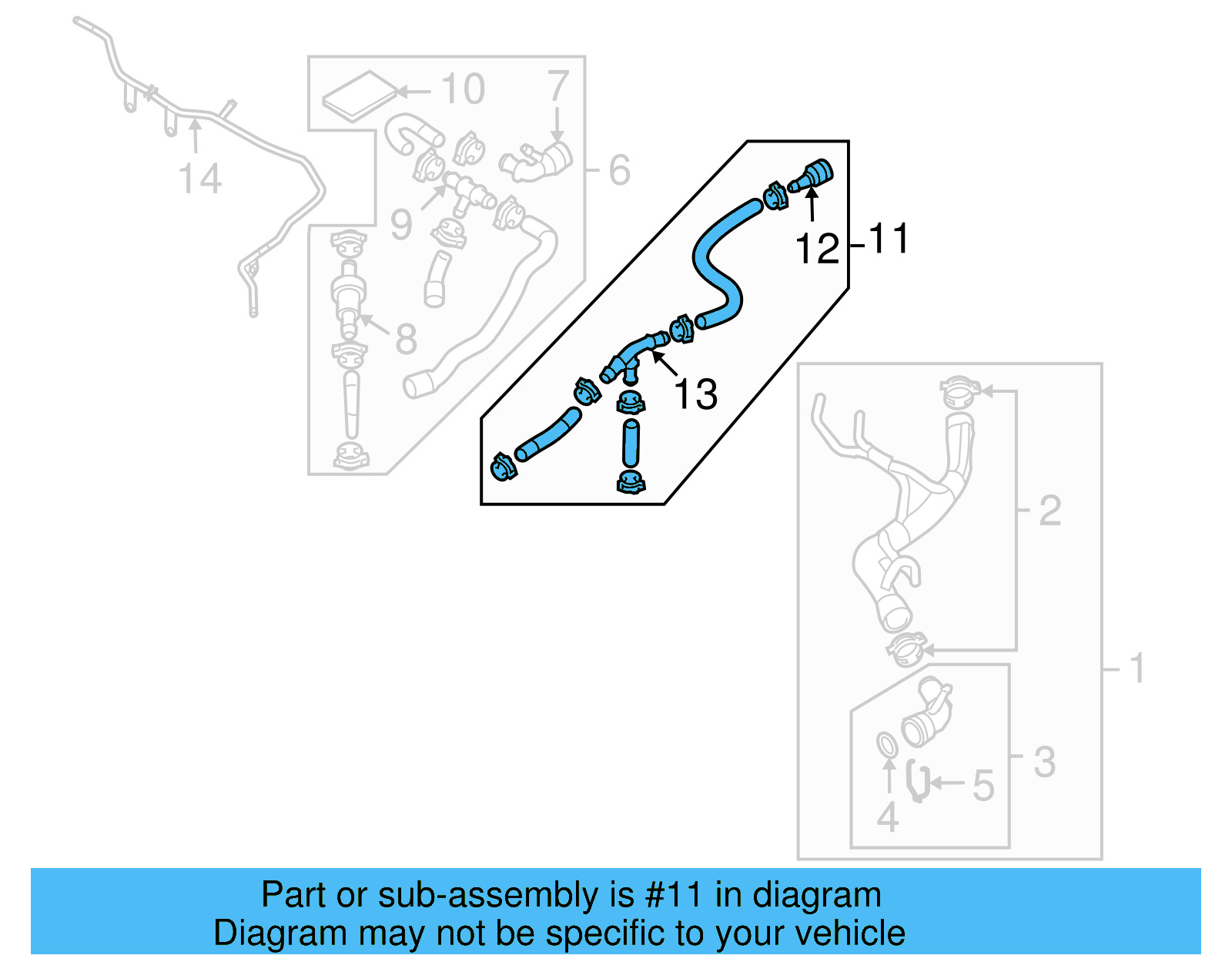 HVAC Heater Hose 1K0-122-073-FE