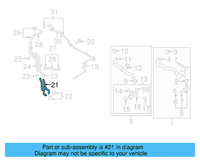 Upper Hose 1K0-122-101-KS - View 20
