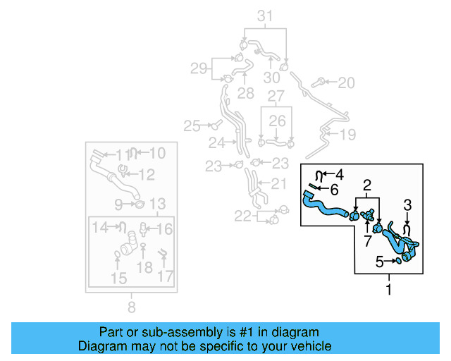 Upper Hose 1K0-122-101-KT - View 27