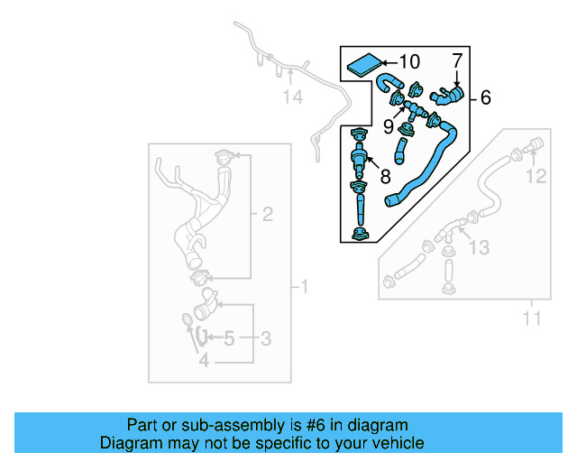 Water Inlet Pipe 07K-121-065-P - View 70
