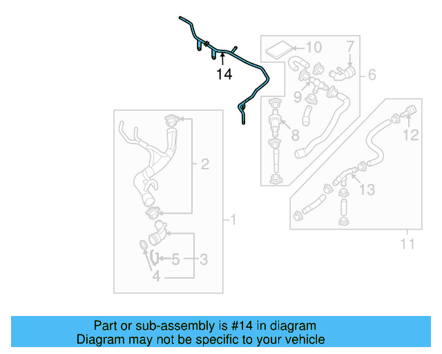 Water Inlet Pipe 07K-121-065-P - View 68