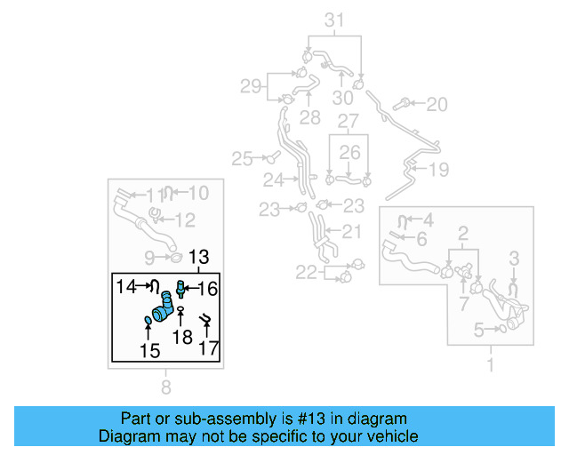 Lower Coupling 1K0-122-291-AD - View 10
