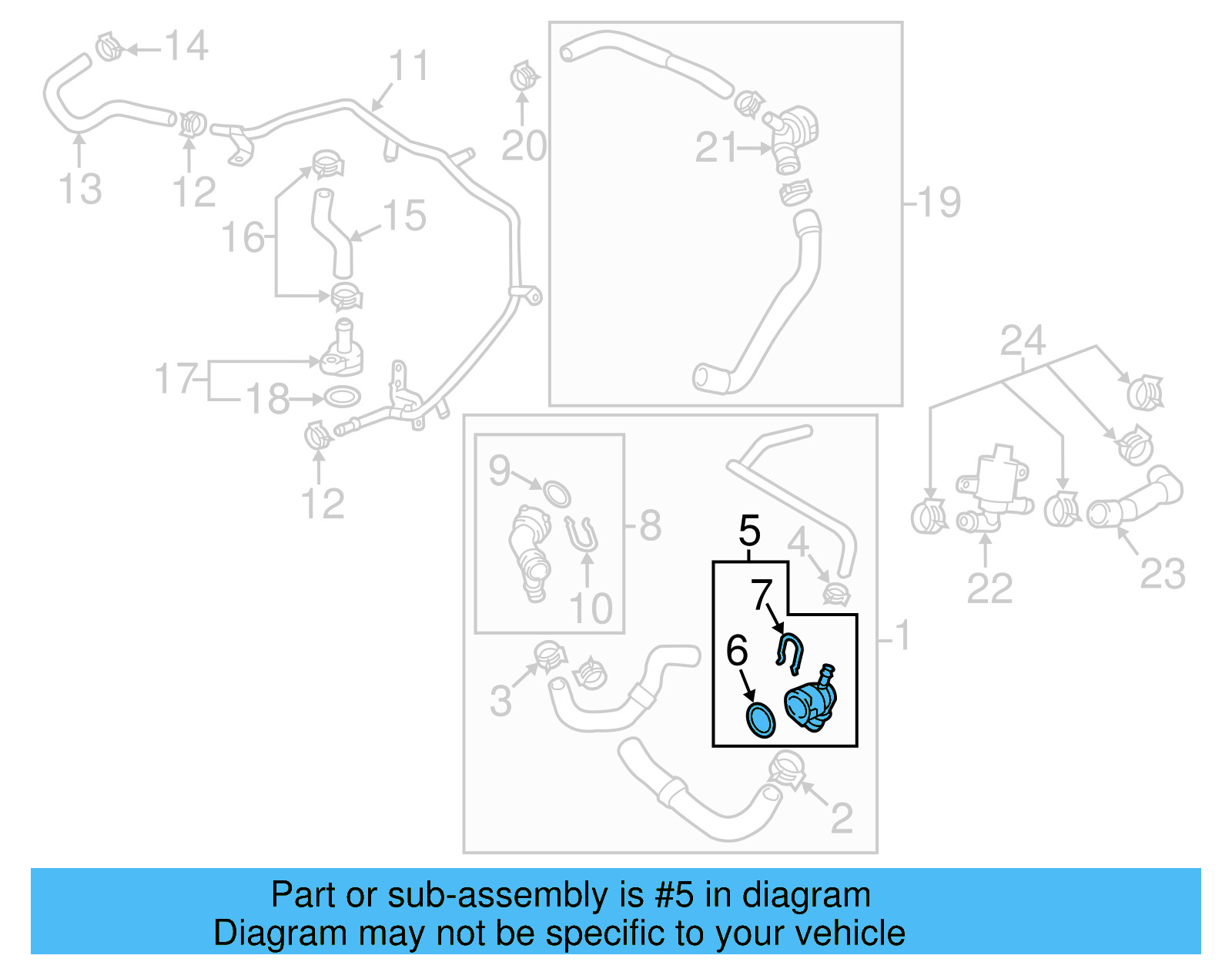 Upper Coupling 1K0-122-291-BE - View 14