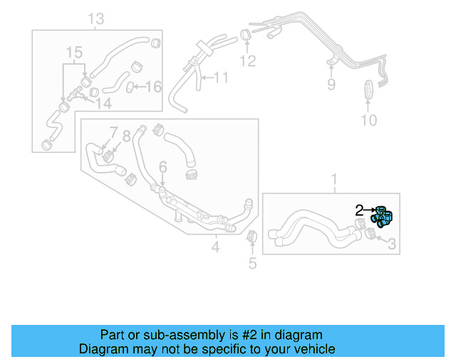 Upper Hose Coupling 1K0-122-291-R - View 8